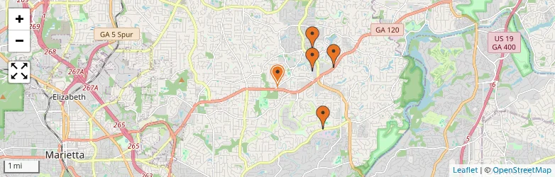 Related schools map