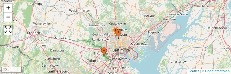 Related schools map