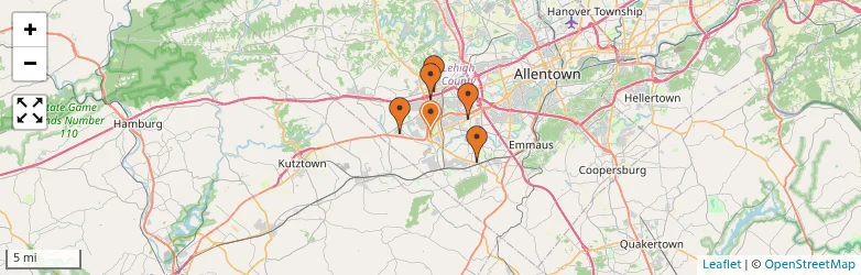 Related schools map
