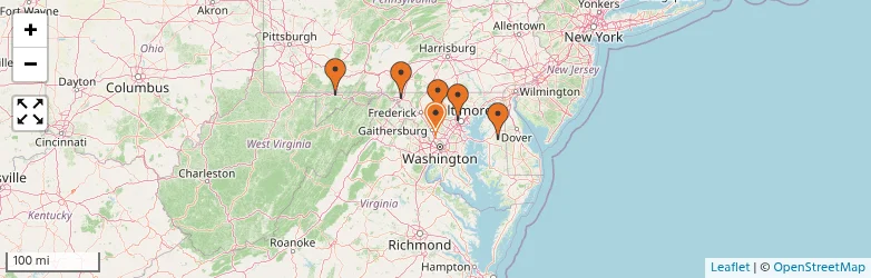 Related schools map
