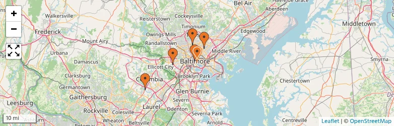 Related schools map