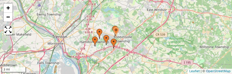 Related schools map