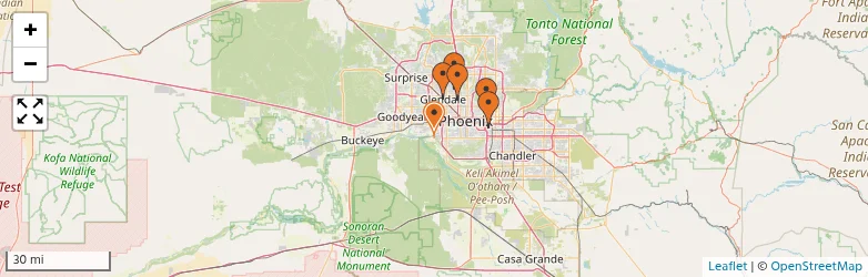 Related schools map