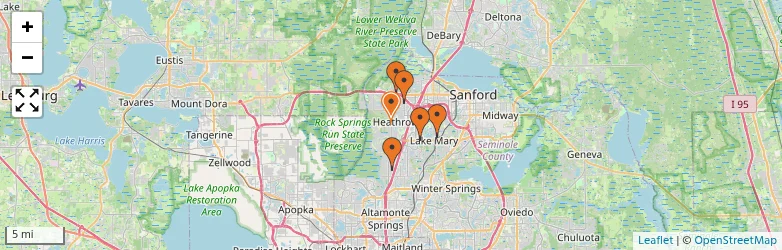 Related schools map
