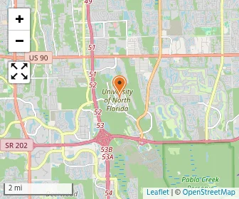 Map of The Arc Jacksonville Academy