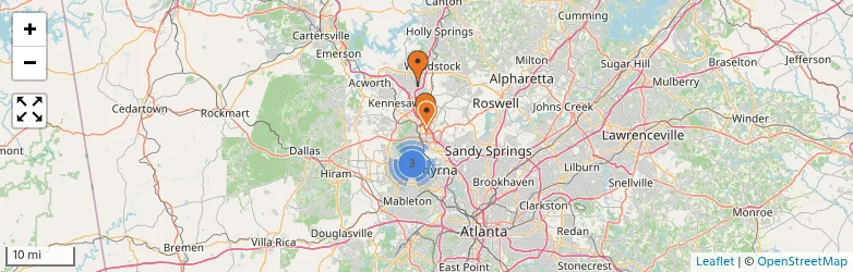 Related schools map