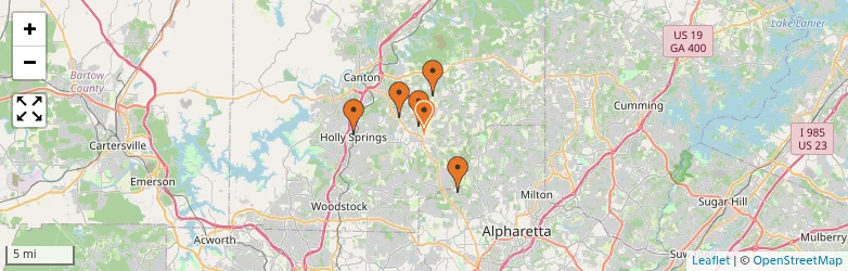 Related schools map