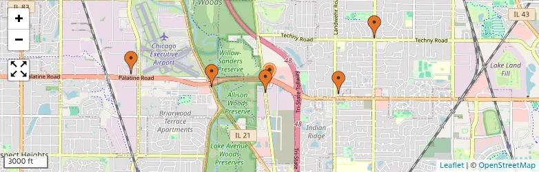 Related schools map
