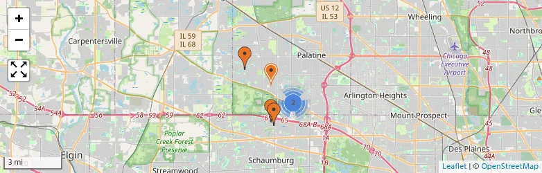 Related schools map