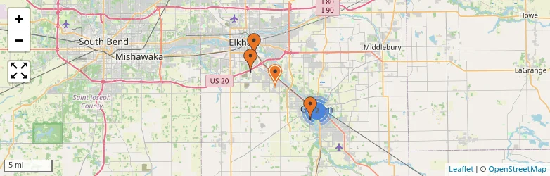 Related schools map