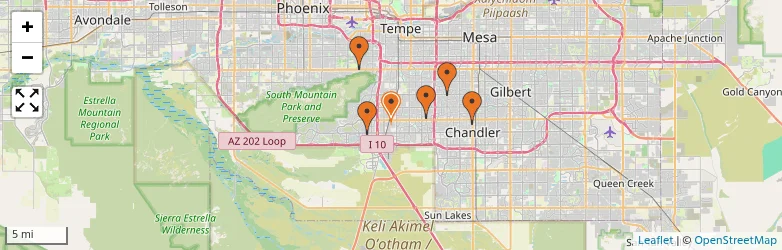 Related schools map
