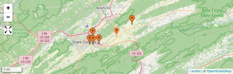 Related schools map