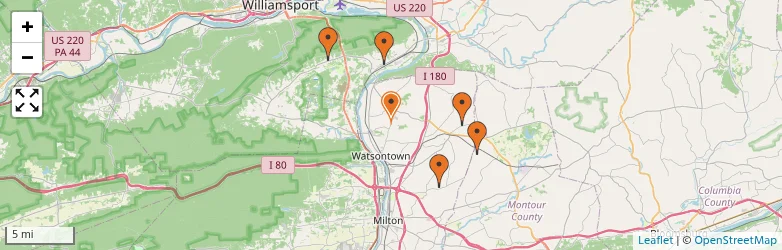 Related schools map