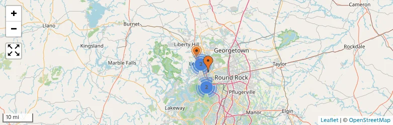 Related schools map