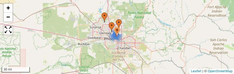 Related schools map