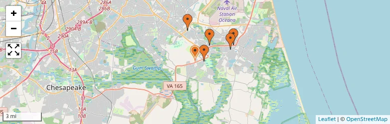 Related schools map