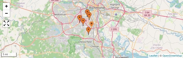 Related schools map