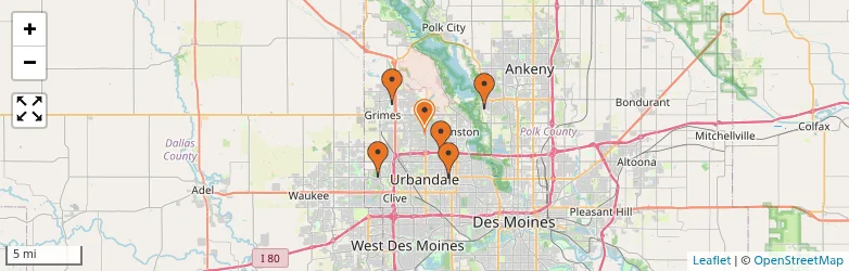 Related schools map