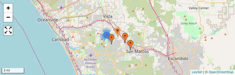 Related schools map