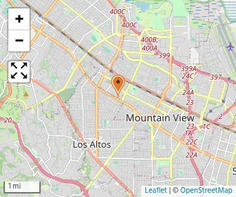 Map of Mountain View-los Altos Montessori Childrens Center