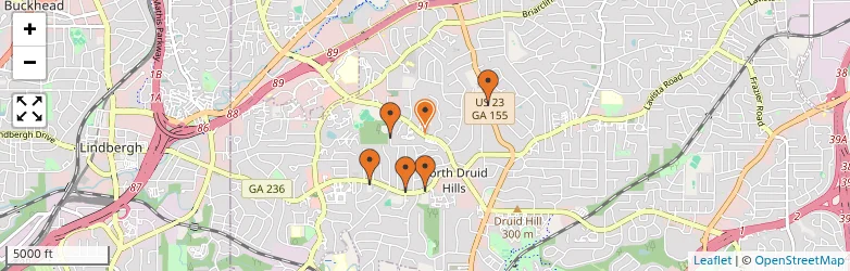 Related schools map