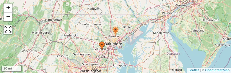 Related schools map