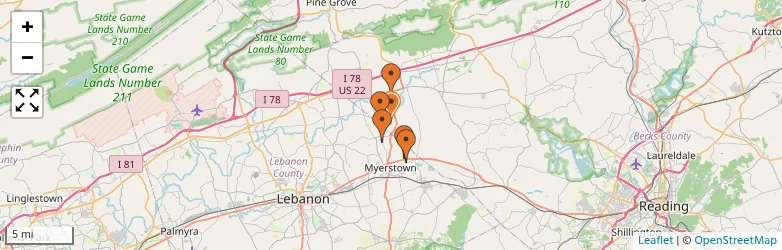 Related schools map