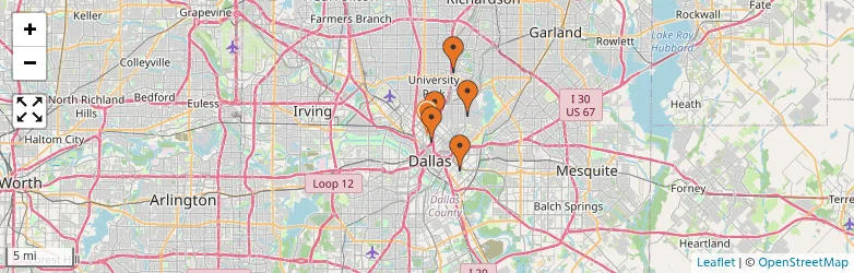 Related schools map