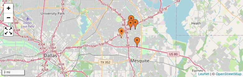 Related schools map