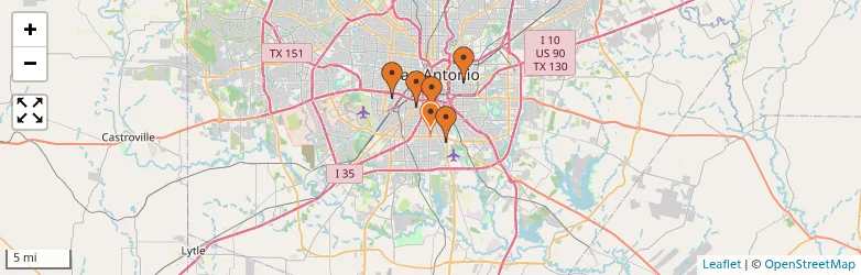 Related schools map