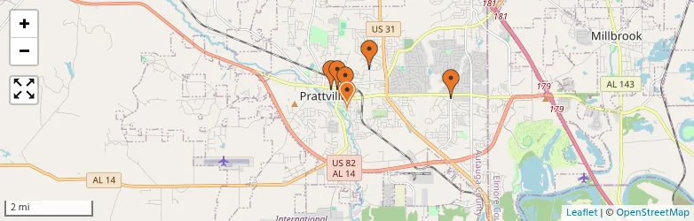 Related schools map