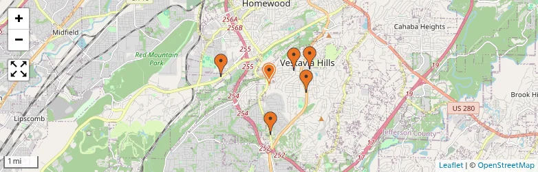 Related schools map