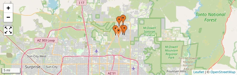 Related schools map