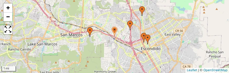 Related schools map