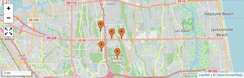 Related schools map