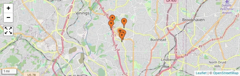 Related schools map