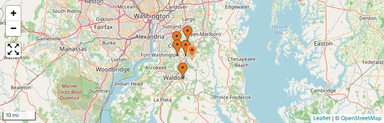 Related schools map