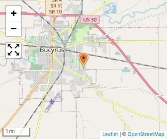Map of Center For Autism / Dyslexia - Bucyrus