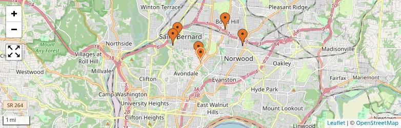 Related schools map