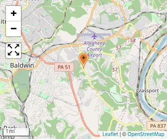 Map of Easter Seals Western And Central Pa