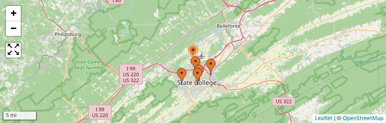 Related schools map