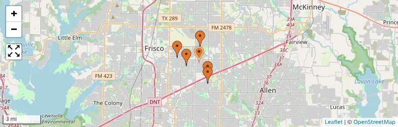 Related schools map