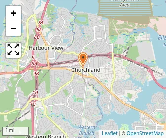 Map of Churchland Baptist Preschool and Kindergarten