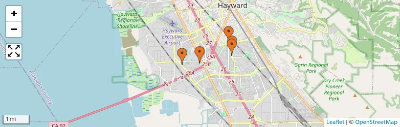 Related schools map