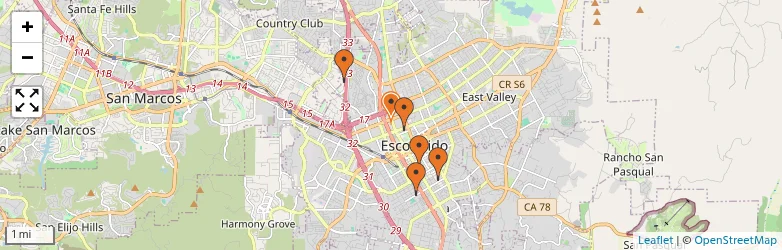 Related schools map