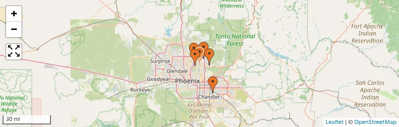 Related schools map