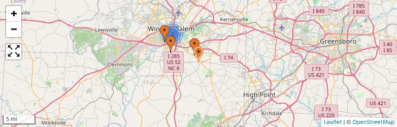 Related schools map