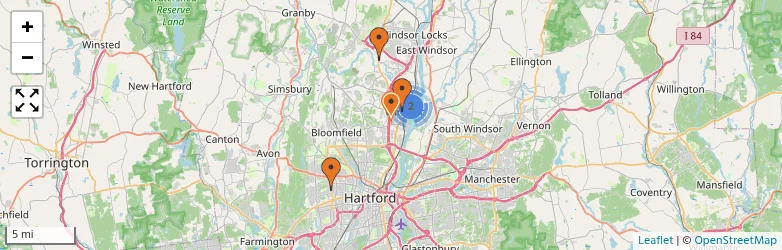 Related schools map