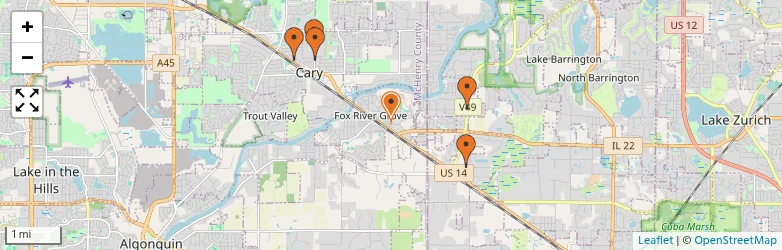 Related schools map