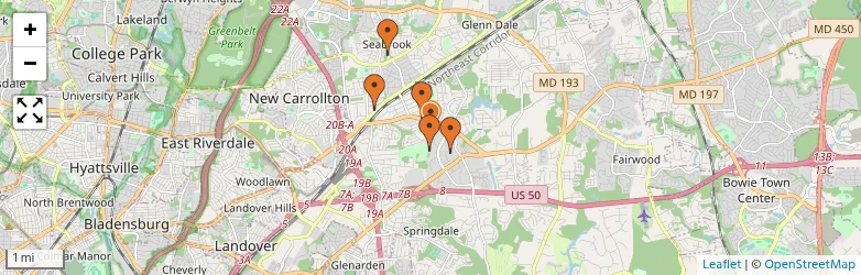 Related schools map